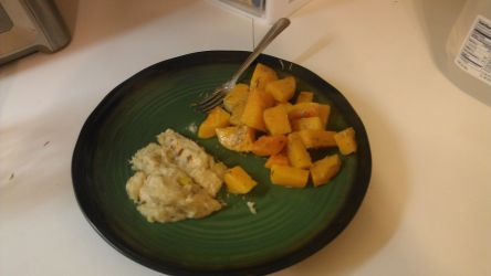 chicken marsala and squash