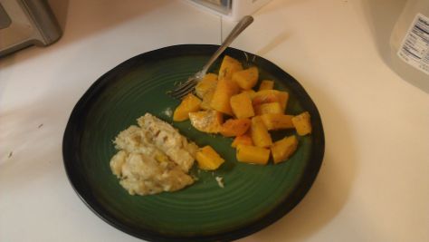 chicken marsala and squash