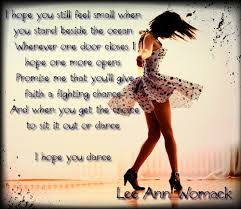 I hope you dance