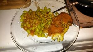 Curry lima beans & Tandoori cod with Tikka Masala sauce . . . I've had this twice already this week & it's delicious . . . & easy!