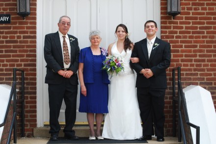 Most recent good picture I have with my grandparents is from our wedding 4 years ago. Photo credit to Triskay Photography.