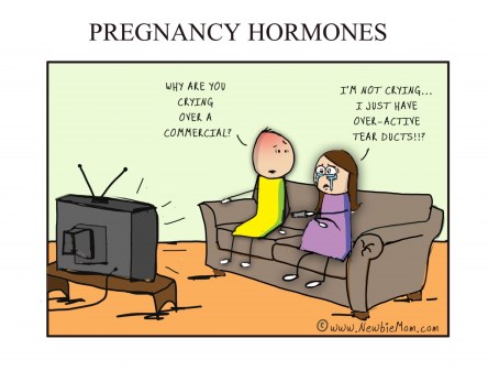 pregnancy hormones cartoon
