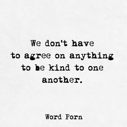 dont have to agree to be kind